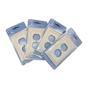 Brainerd Single Duplex Architectural Outlet Cover Light Almond 4Pack [48]
